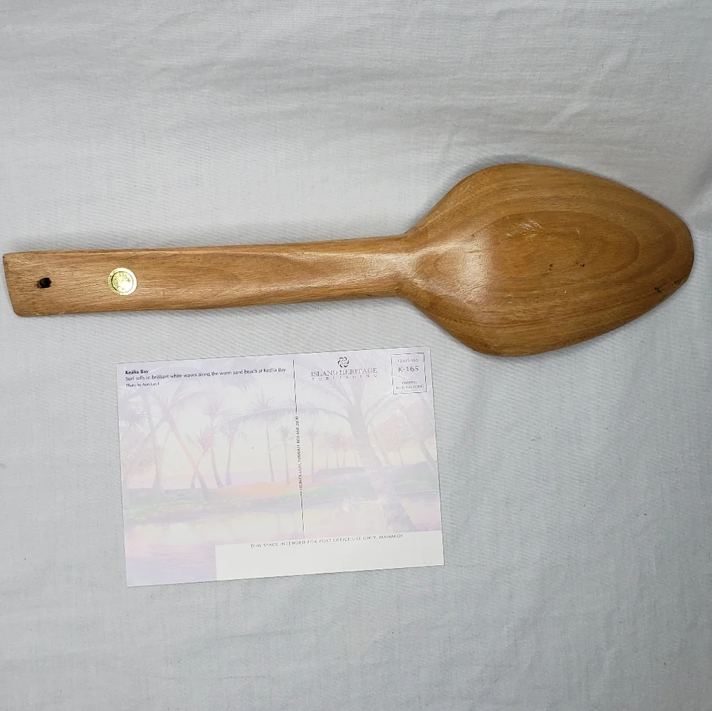 Hawaii Big Spoon With Pineapple Art And Kaua'i Beach Postcard